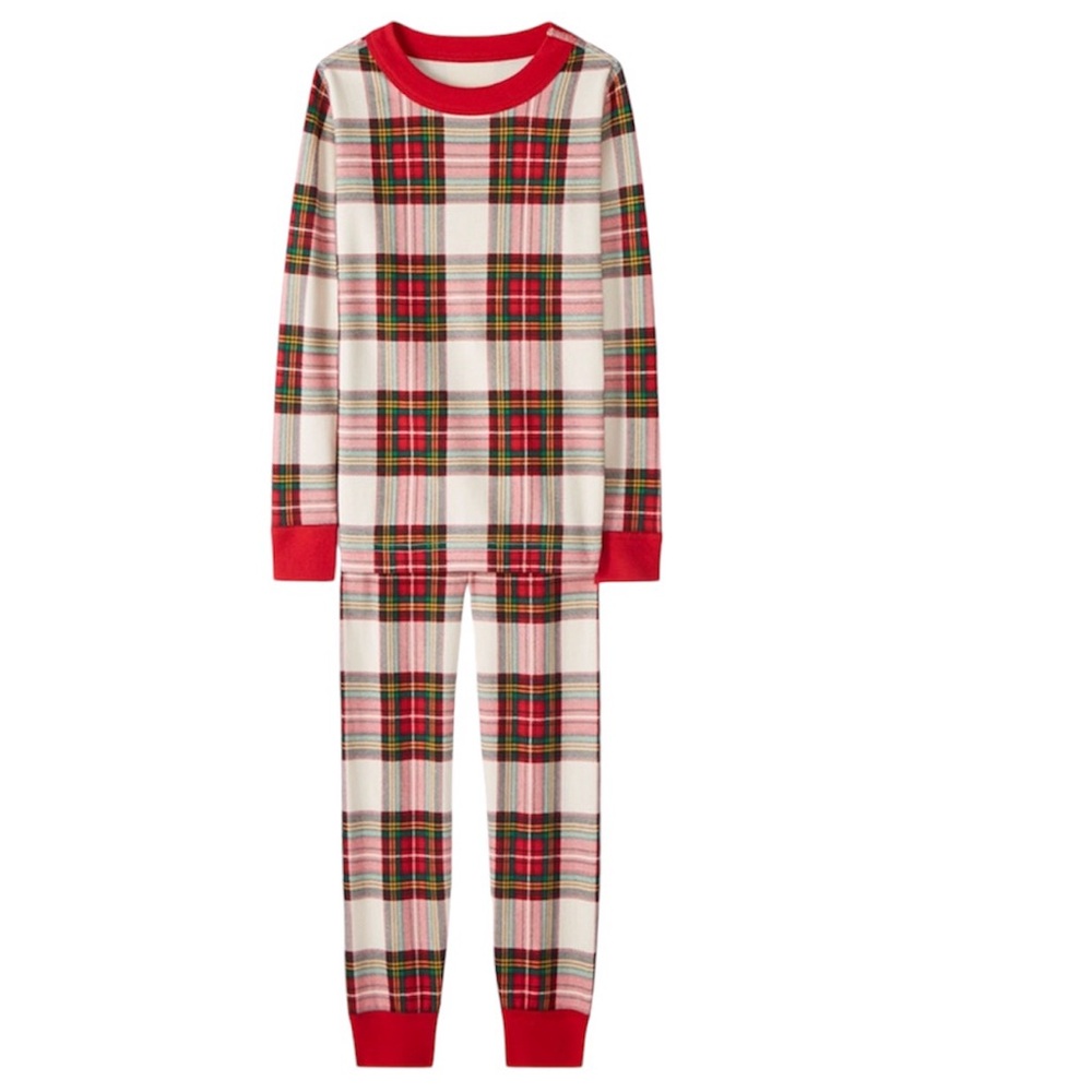 ♥️ 💚 Hanna Andersson Unisex Plaid Pajama Set Size 4T